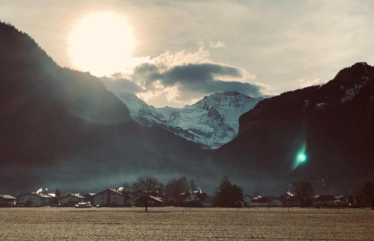 Gemuetliches Zuhause Mit Ausblick Daire Wilderswil Dış mekan fotoğraf